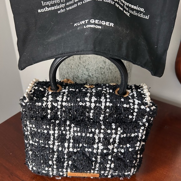 NWT Kurt Geiger Black and Gold Mini Bag with Elegant Accents (Cross listed) - Picture 8 of 13